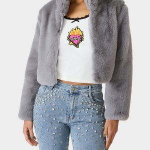 MISTY LUXE FAUX FUR GREY