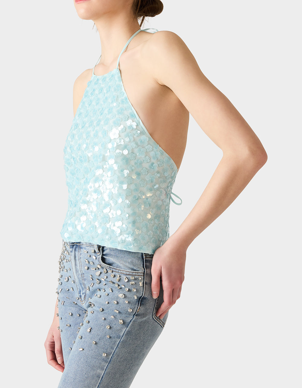 MERMAID MIRAGE TOP LIGHT BLUE - Image 4