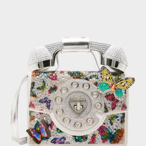 KITSCH BUTTERFLY PHONE BAG SILVER/MULTI