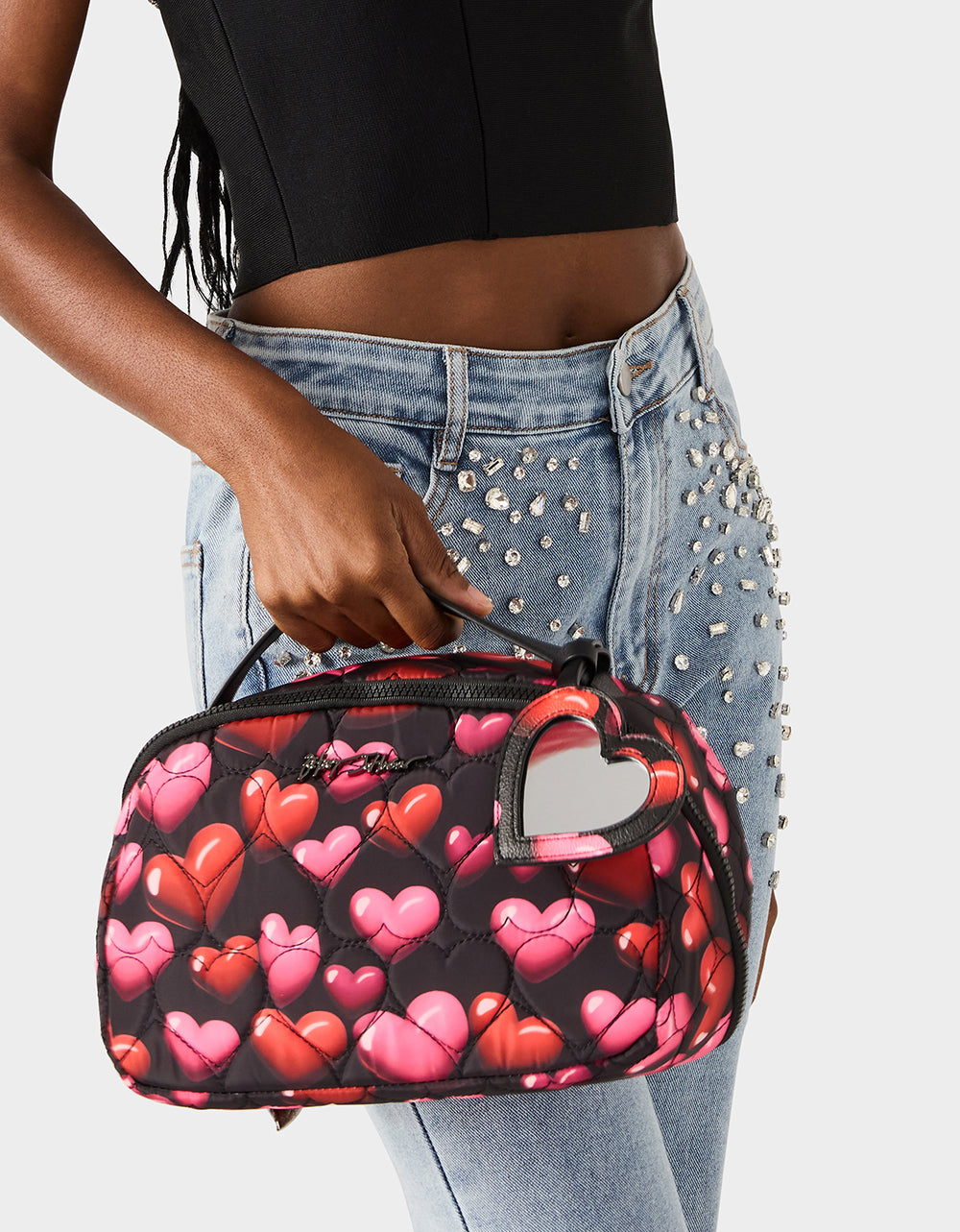 LOAF COSMETIC CASE WITH MIRROR BLACK/MULTI - Image 6