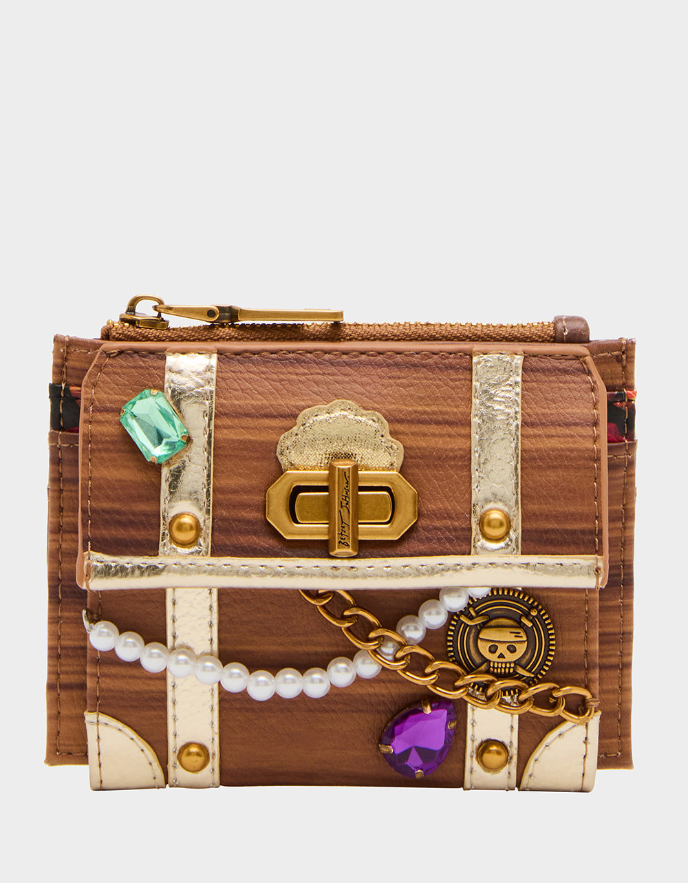 X MARKS THE SPOT WALLET BROWN