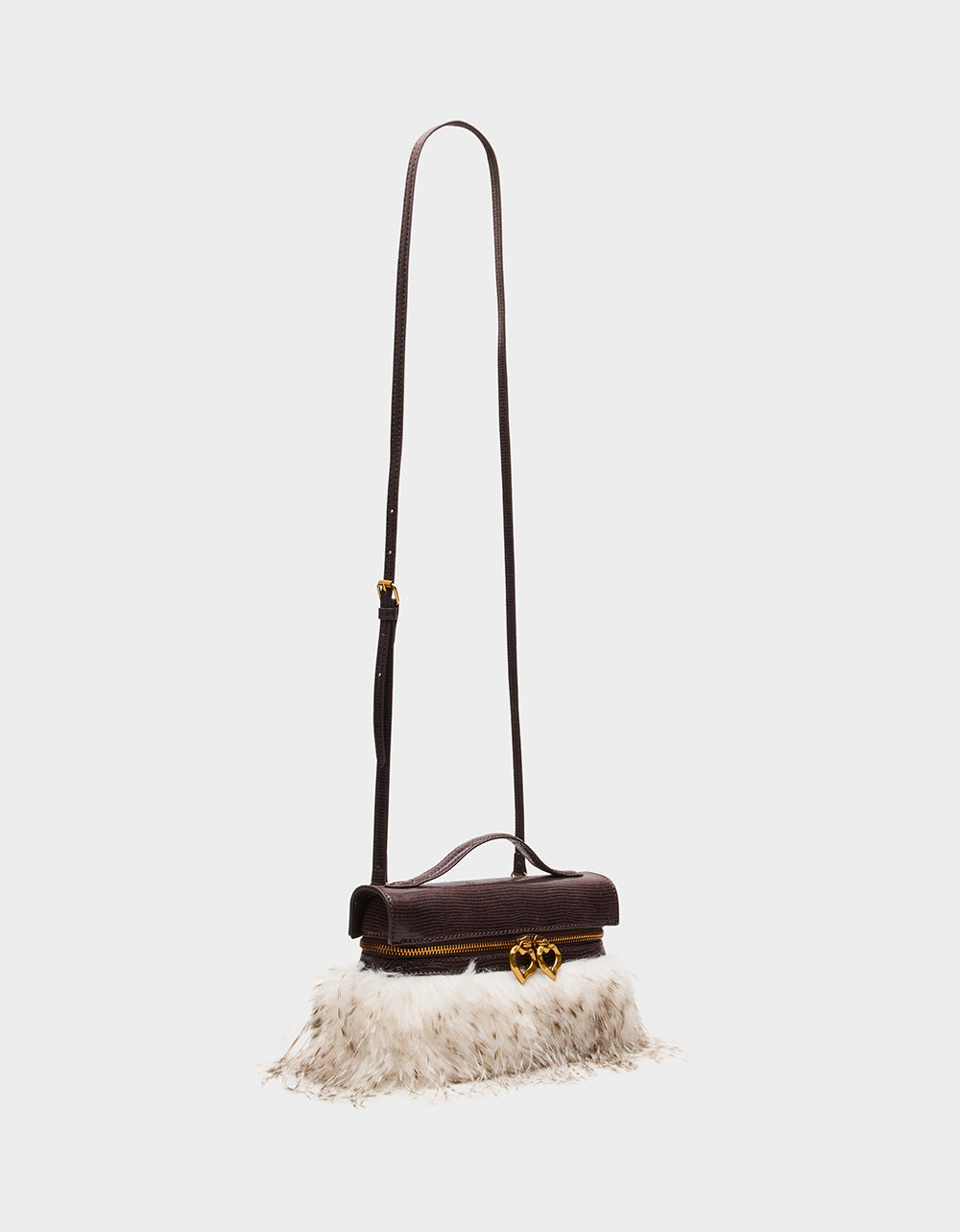 FAUX FUR VANITY CROSSBODY OFF WHITE - Image 3
