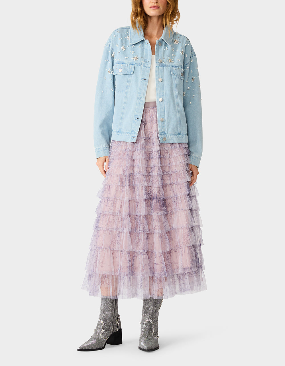 PEARL POWER JACKET DENIM - Image 4
