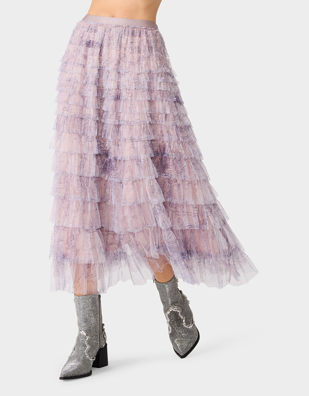 LOVELY LAYERS SKIRT LIGHT PURPLE - Image 3