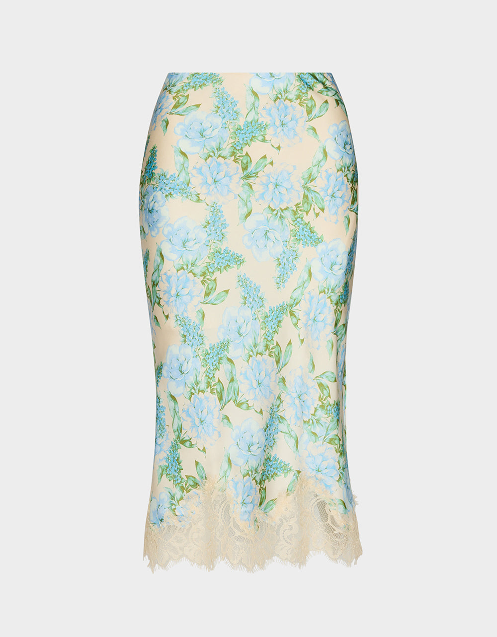 FLORAL SLIP SKIRT LIGHT BLUE - Image 2