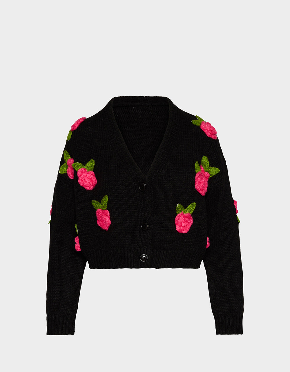 ROSETTE CARDIGAN BLACK PINK - Image 2