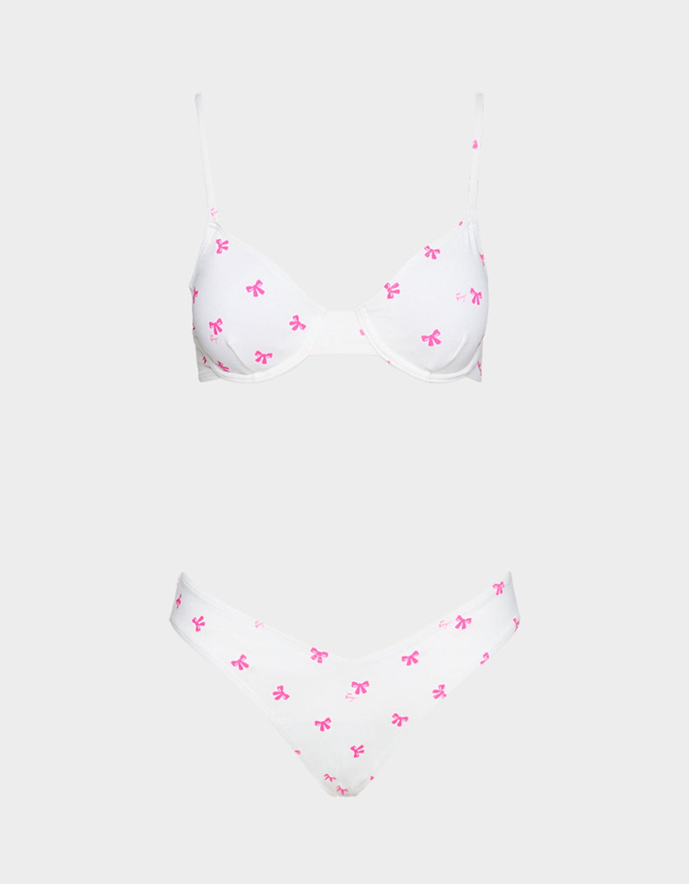 MINI BOWS BIKINI SET WHITE - Image 2
