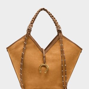 SUEDE TULIP TOTE TAN