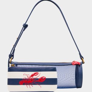 PINCH MOI SMALL MESH BARREL NAVY
