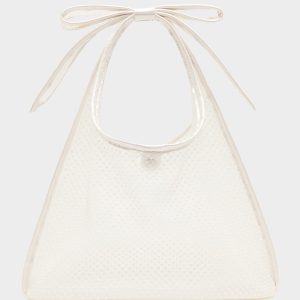 BOW MINI MESH TOTE PEARL