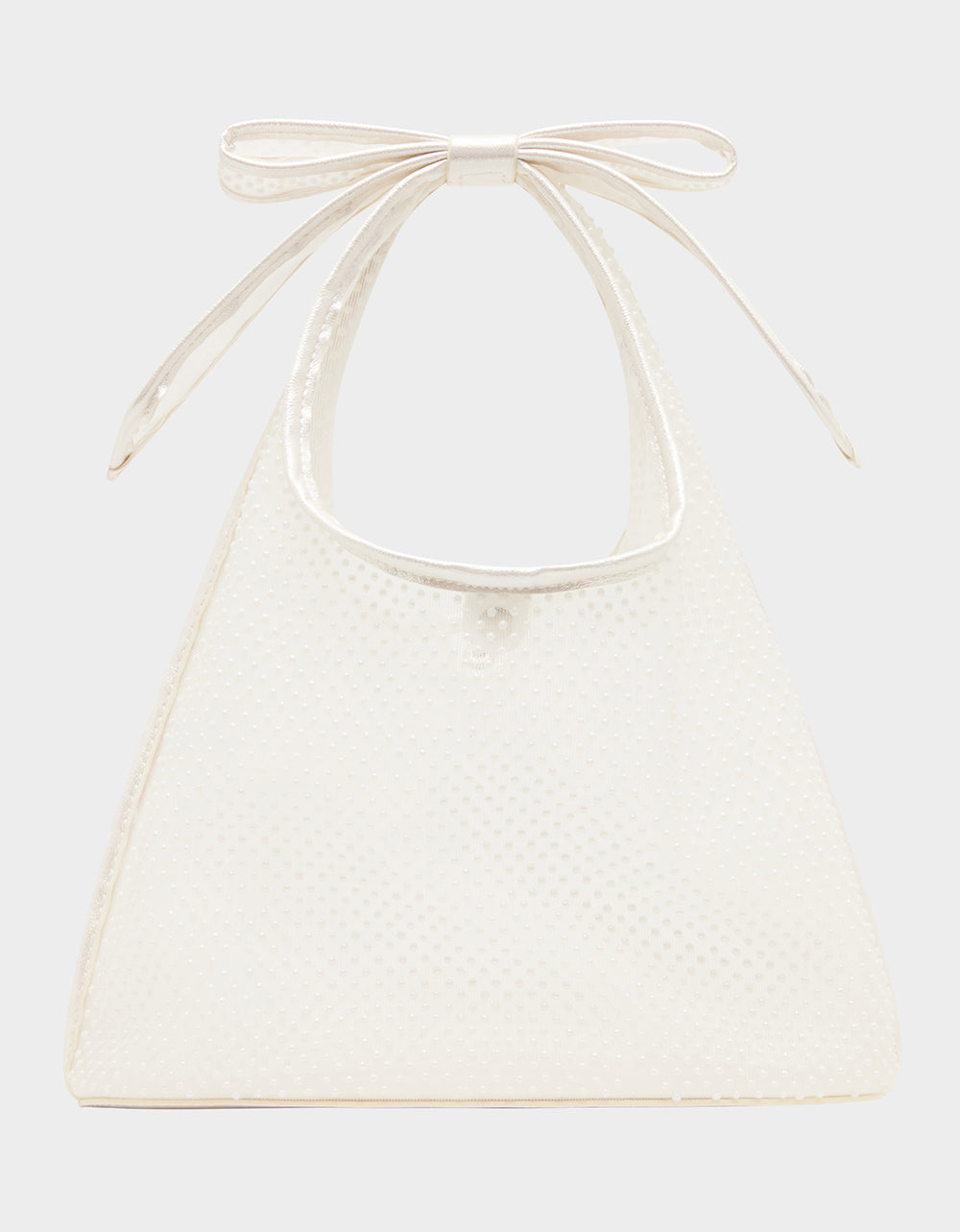 BOW MINI MESH TOTE PEARL - Image 5