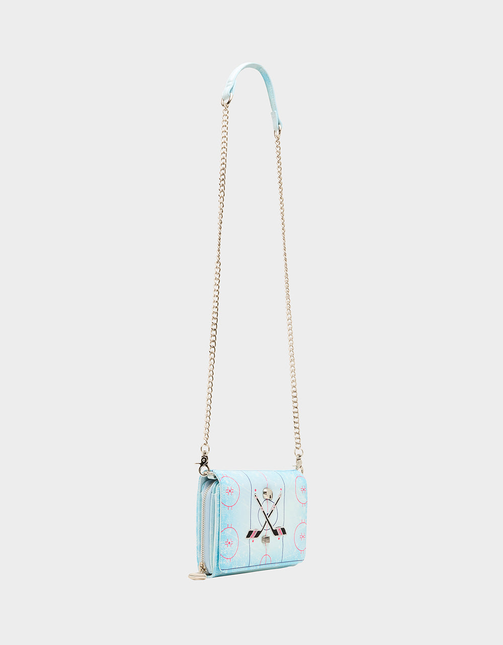 PUCKIN' AROUND WALLET ON CHAIN LIGHT BLUE - Image 3
