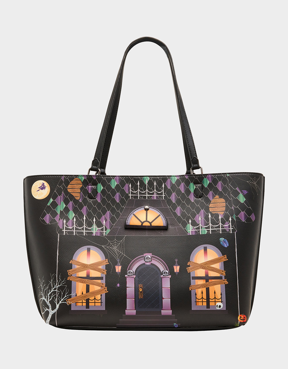 BOO & BREAKFAST TOTE BLACK/MULTI