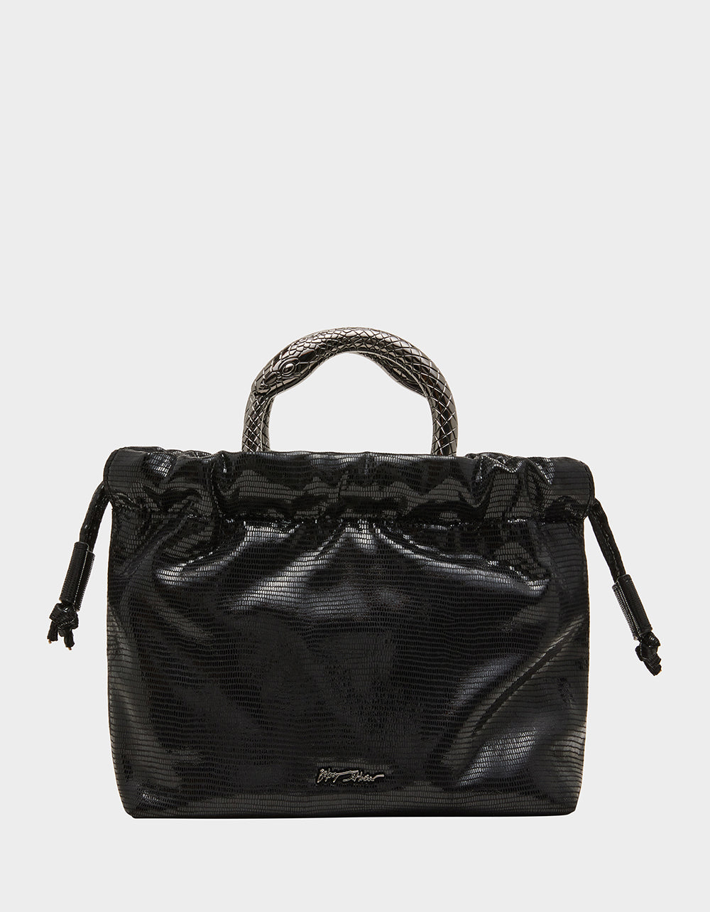 SNAKE RING HANDLE POUCH BLACK - Image 5
