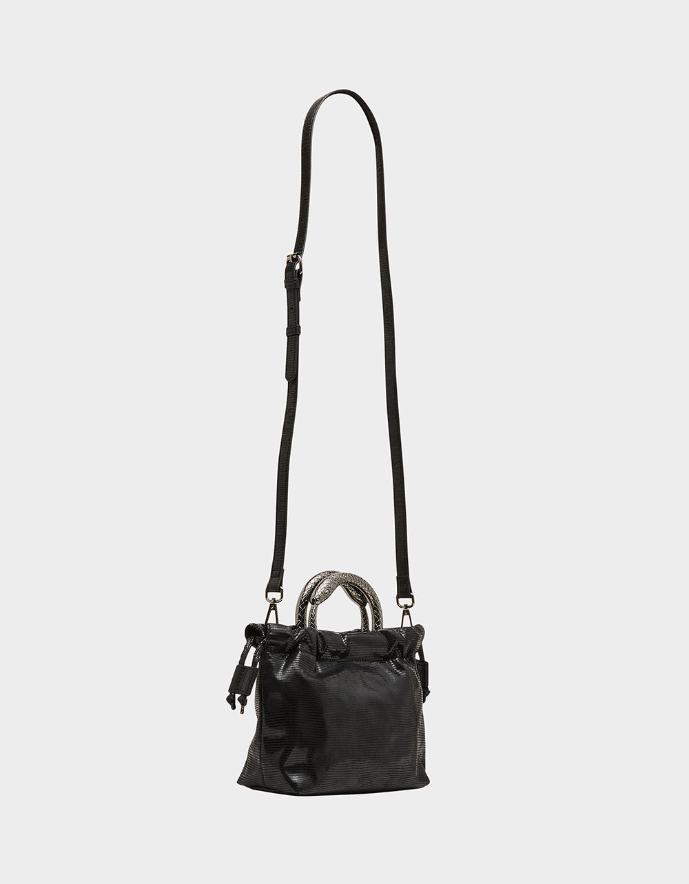 SNAKE RING HANDLE POUCH BLACK - Image 2