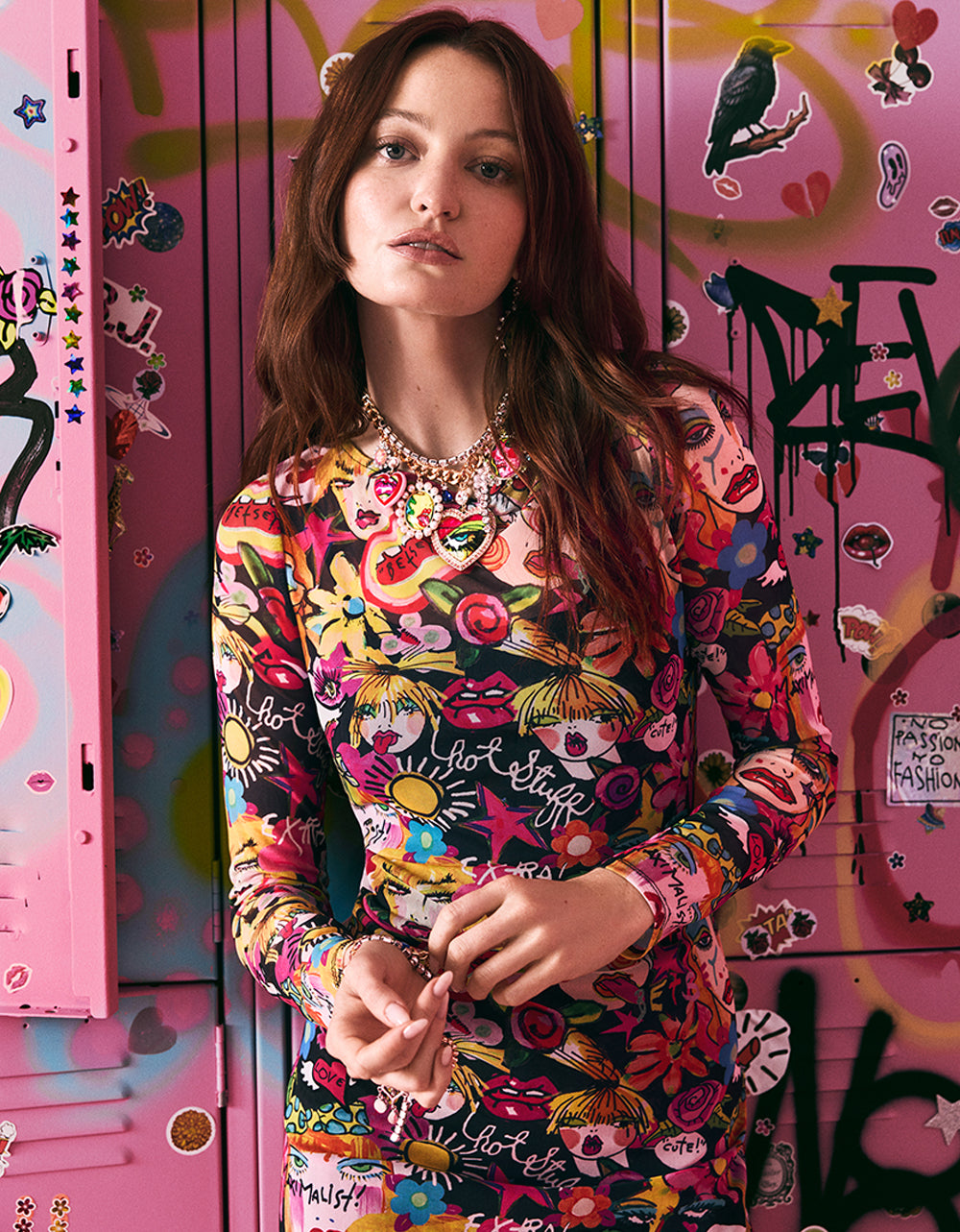 ART CAMPAIGN CHARM NECKLACE MULTI - Image 2
