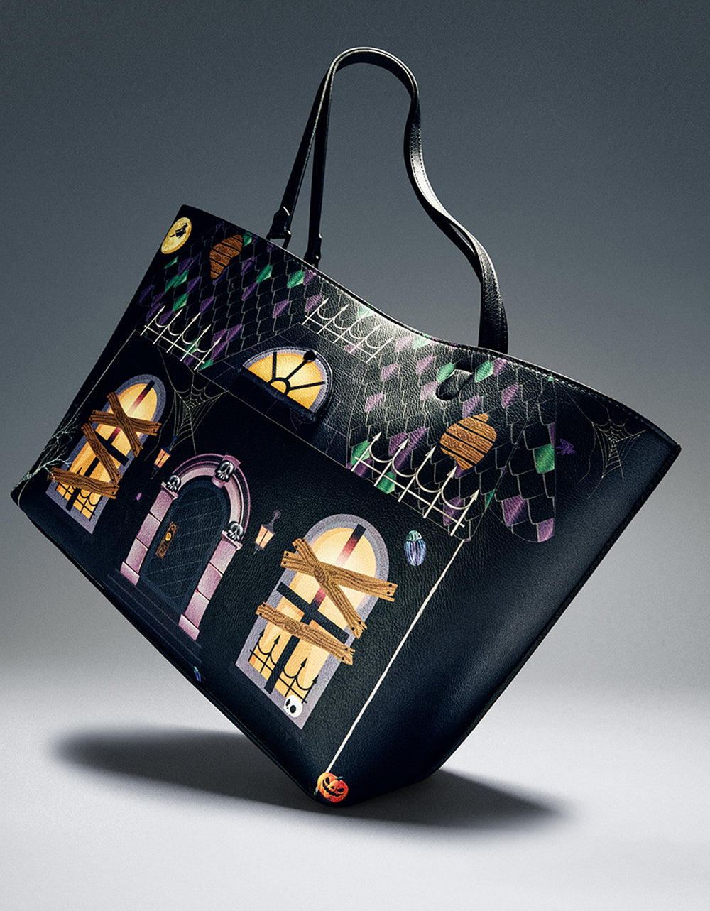 BOO & BREAKFAST TOTE BLACK/MULTI - Image 7